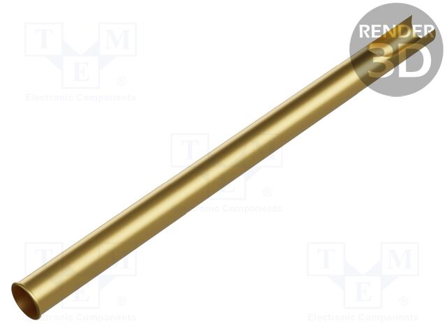 Test probe socket; Min.pitch: 2.54mm; bronze; gold-plated