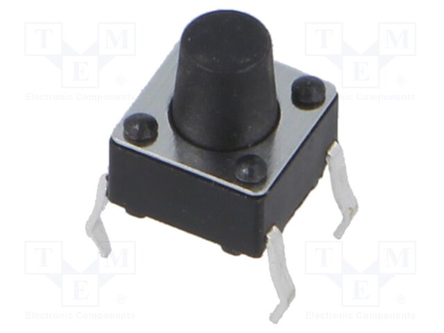 Microswitch TACT; SPST; Pos: 2; 0.05A/12VDC; THT; 1.57N; 6x6x3.5mm