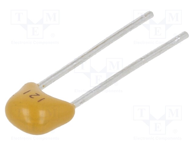 Capacitor: ceramic; 120pF; 50V; C0G; ±5%; THT; 2.54mm