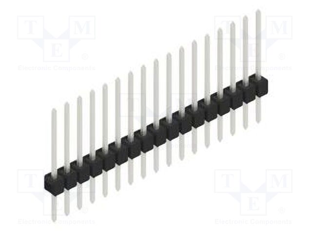 Connector: pin strips; pin header; male; PIN: 17; 2.54mm; THT; 1x17