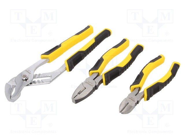 Kit: pliers; Pcs: 3; side,cutting,adjustable,universal
