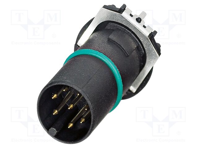 Connector: M12; contact insert; PIN: 8; 30V; straight; THR; A code