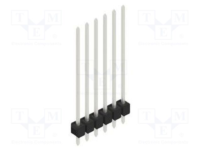 Connector: pin strips; pin header; male; PIN: 6; 2.54mm; THT; 1x6