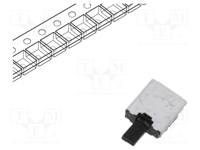 Switch: detecting; Pos: 2; SPST; 0.01A/5VDC; Leads: curved; 500mΩ
