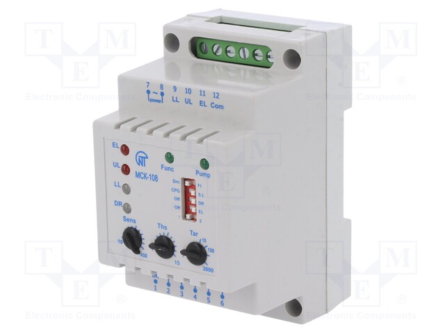 Module: level monitoring relay; conductive fluid level; DIN
