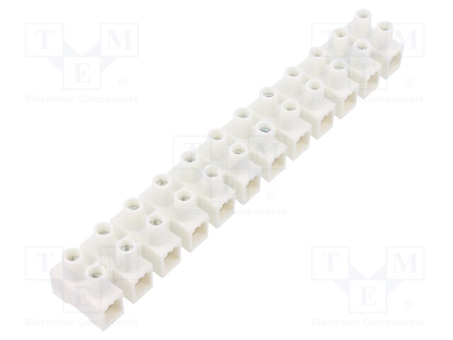 Terminal block; screw terminal; 4mm2; 400V; ways: 12; terminals: 24