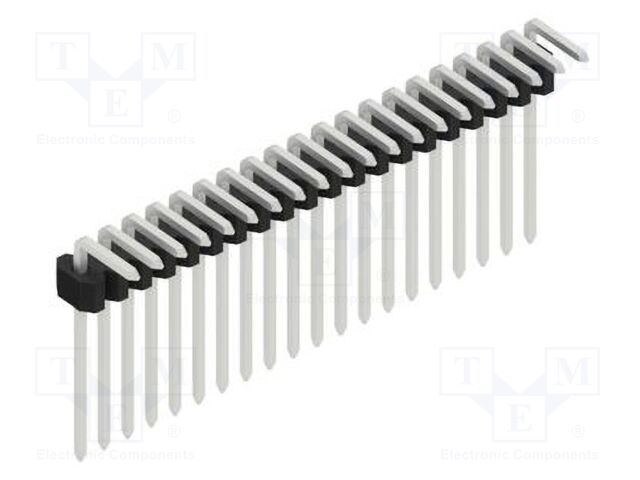 Connector: pin strips; pin header; male; PIN: 20; 1.27mm; THT; 1x20