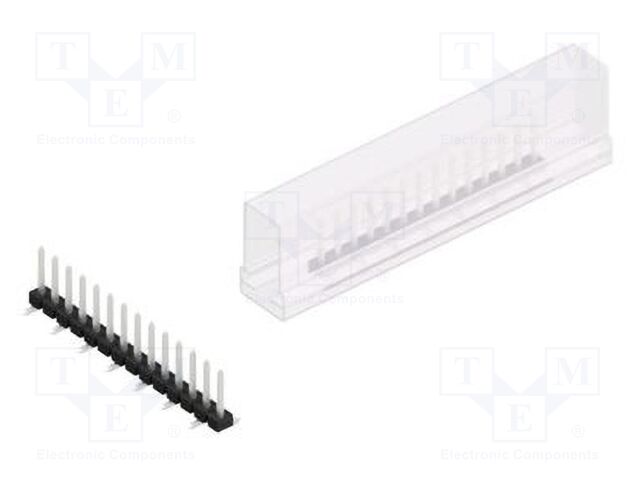 Connector: pin strips; pin header; male; PIN: 14; 2.54mm; SMT; 1x14