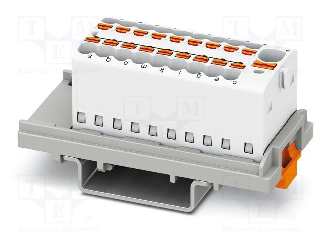 Splice terminal: rail; 17.5A; 500V; push-in; PA; 0.14÷2.5mm2