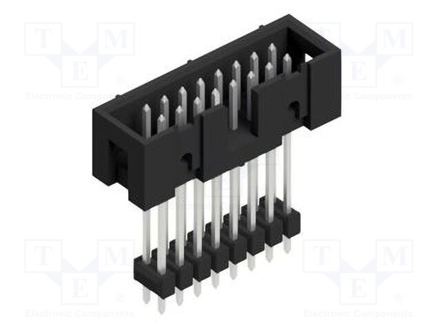 Connector: pin strips; pin header; male; PIN: 16; 2.54mm; THT; 2x8