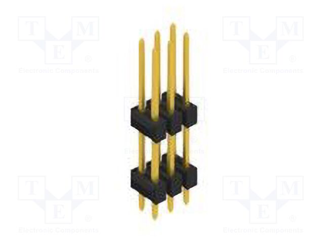 Connector: pin strips; pin header; male; PIN: 6; 2.54mm; THT; 2x3