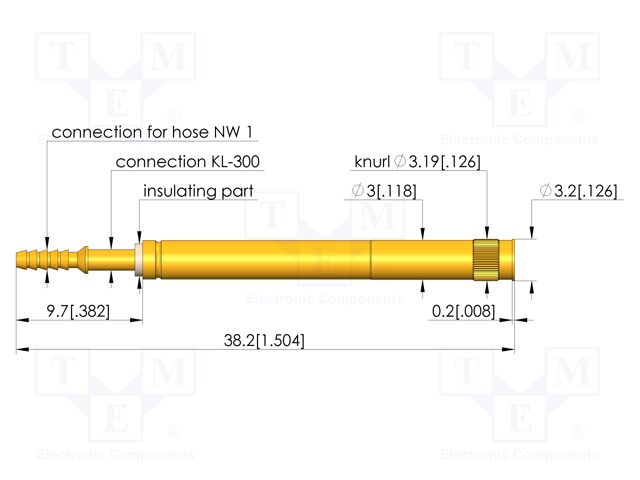 Test probe socket; gold-plated; Flange height: 0.2mm