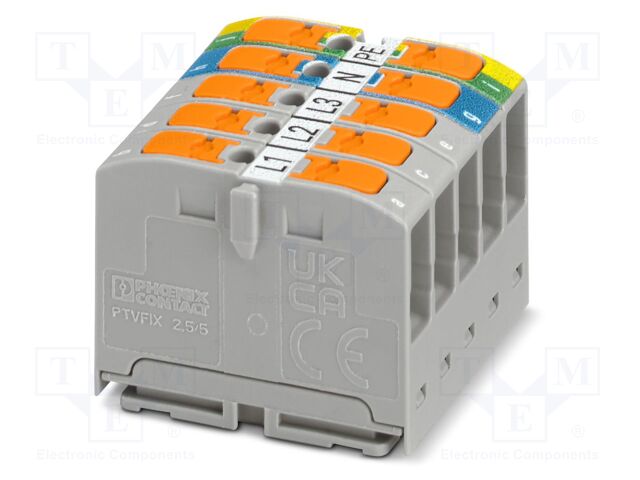 Splice terminal: rail; 24A; 450V; push-in; PA; L: 21.7mm; 0.14÷4mm2