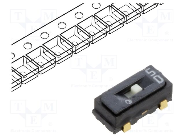 Slide Switch, SPDT, On-On, Surface Mount, CAS Series, 100 mA