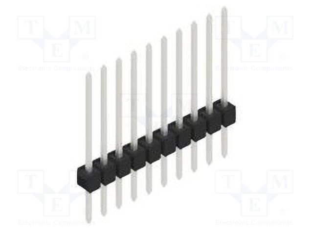 Connector: pin strips; pin header; male; PIN: 10; 2.54mm; THT; 1x10