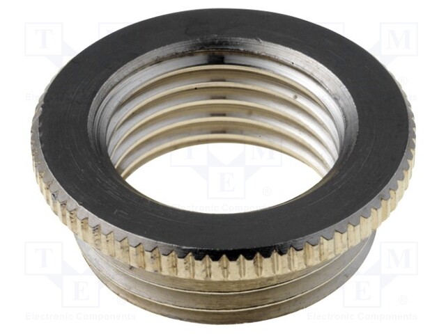 Reduction of threads for glands; Int.thread: M16; brass; nickel