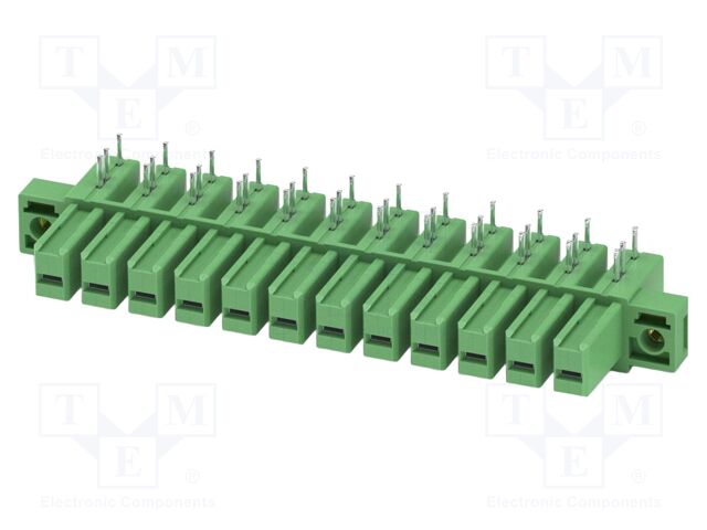 PCB headers, nominal cross section: 6 mm?, color: green, nom