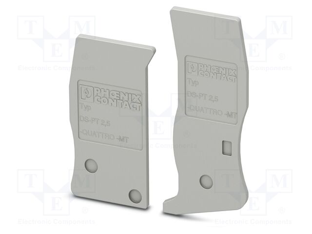 End piece; L: 12.9mm; W: 2.8mm; H: 56.4mm; Body: grey