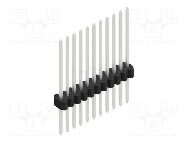 Connector: pin strips; pin header; male; PIN: 11; 1.27mm; THT; 1x11