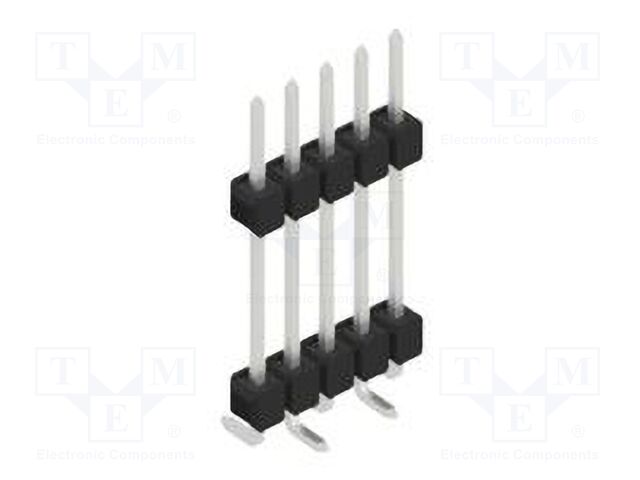 Connector: pin strips; pin header; male; PIN: 5; 2.54mm; SMT; 1x5