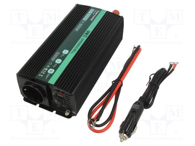 Converter: DC/AC; 500W; Uout: 230VAC; Out: AC sockets 230V; 85%; 12V