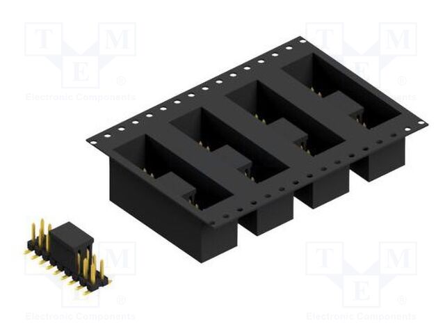 Connector: pin strips; pin header; male; PIN: 18; 2.54mm; SMT; 2x9