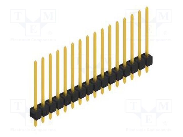 Connector: pin strips; pin header; male; PIN: 16; 2.54mm; THT; 1x16