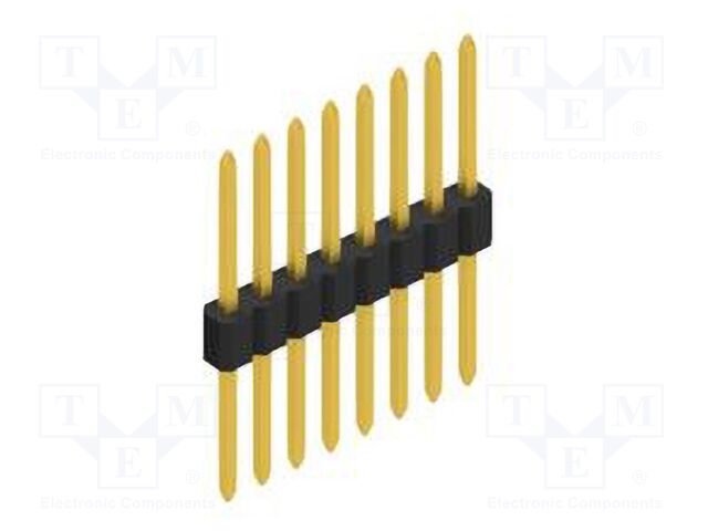 Connector: pin strips; pin header; male; PIN: 8; 1.27mm; THT; 1x8
