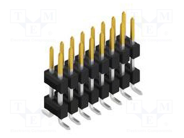 Connector: pin strips; pin header; male; PIN: 16; 2.54mm; SMT; 2x8