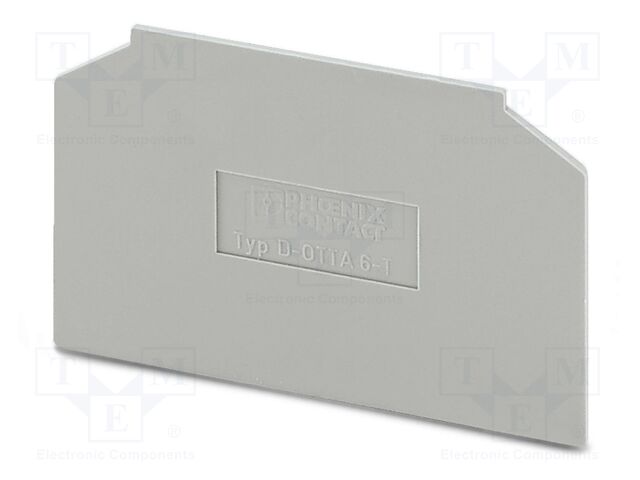 End piece; L: 41mm; W: 2mm; H: 69mm; Body: grey