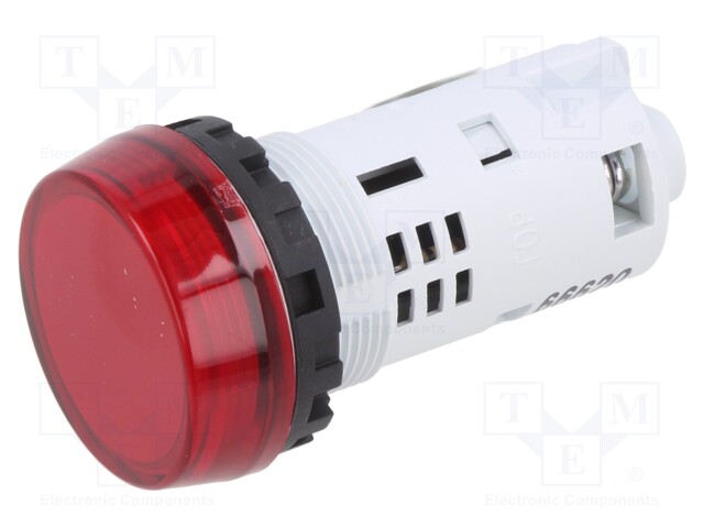 Control lamp; 22mm; YW; -20÷55°C; Illumin: LED; Ø22.5mm; IP65; red
