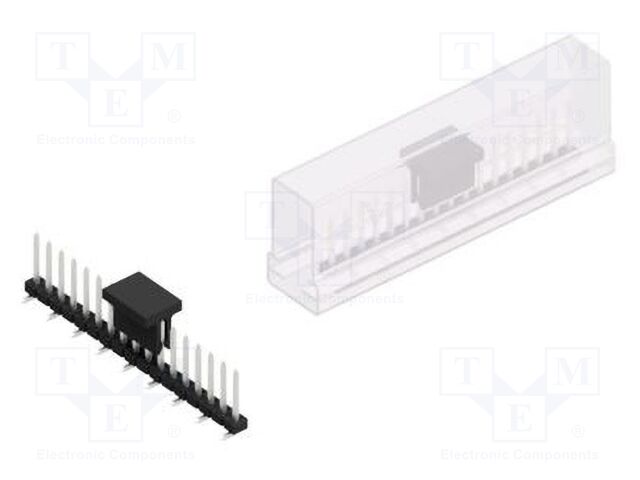 Connector: pin strips; pin header; male; PIN: 17; 2mm; SMT; 1x17