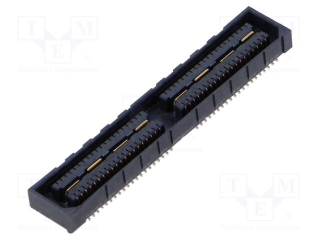 Mezzanine Connector, High-Speed Ground Plane, Receptacle, 0.8 mm, 2 Rows, 80 Contacts