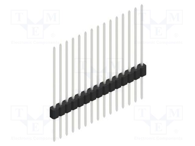 Connector: pin strips; pin header; male; PIN: 15; 1.27mm; THT; 1x15