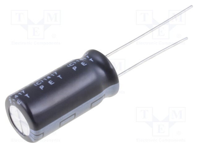 Capacitor: electrolytic; THT; 10uF; 400VDC; Ø10x20mm; Pitch: 5mm
