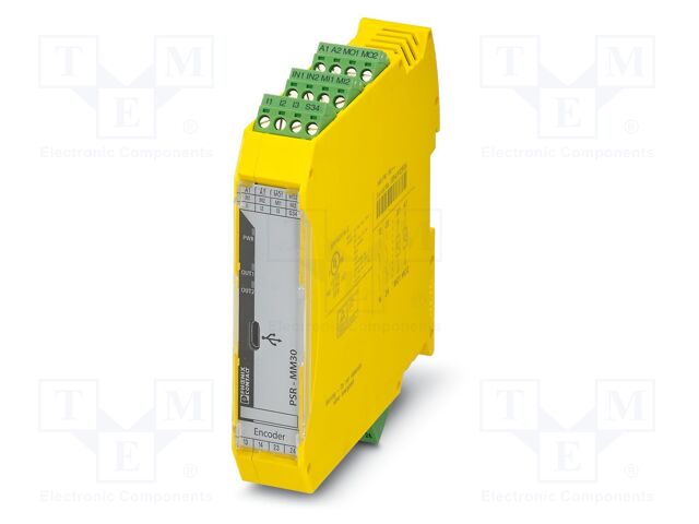 Safety Relay, 24 VDC, DPST-NO, PSR-MM30 Series, DIN Rail, 6 A, Screw