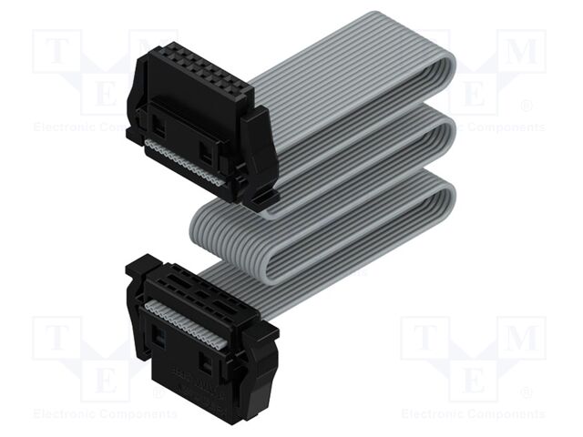 Ribbon cable with IDC connectors; Contacts ph: 1.27mm; PIN: 2x8