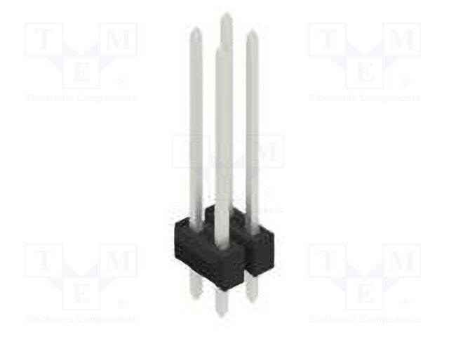 Connector: pin strips; pin header; male; PIN: 4; 2.54mm; THT; 2x2