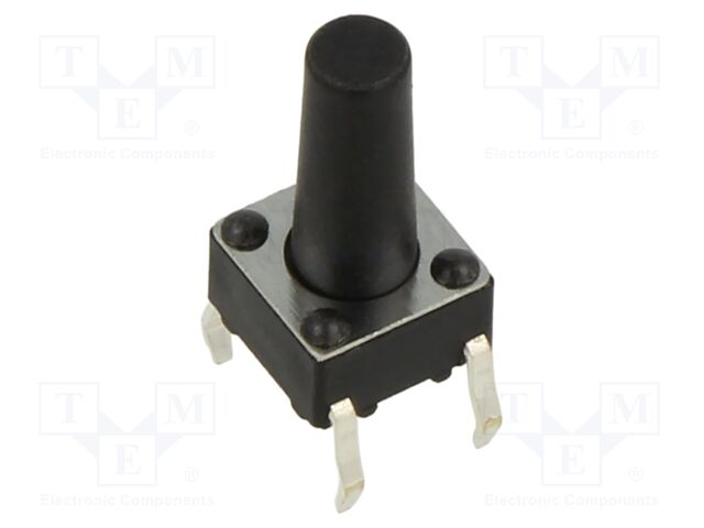Microswitch TACT; SPST; Pos: 2; 0.05A/12VDC; THT; 1.57N; 6x6x3.5mm