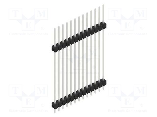 Connector: pin strips; pin header; male; PIN: 13; 2.54mm; THT; 1x13