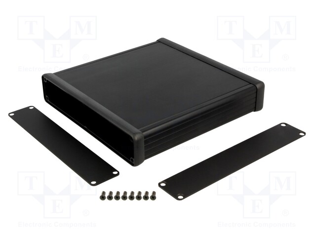 Enclosure: with panel; 1455; X: 165mm; Y: 160mm; Z: 30mm; aluminium