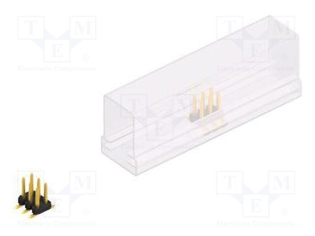 Connector: pin strips; pin header; male; PIN: 6; 2mm; SMT; 2x3; 100V