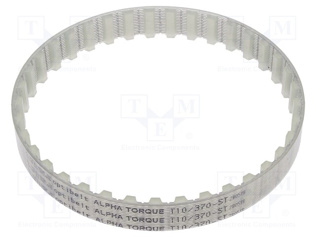 Timing belt; T10; W: 16mm; H: 4.5mm; Lw: 370mm; Tooth height: 2.5mm