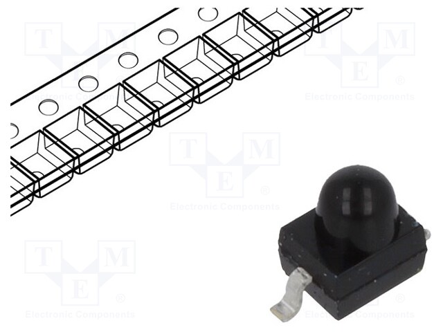 PIN photodiode; 940nm; 870-950nm; 30°; Mounting: SMD; Lens: black