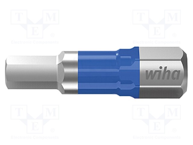 Screwdriver bit; Allen hex key; HEX 1/4"; Overall len: 25mm