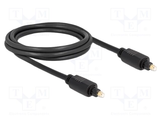 Cable; Toslink plug,both sides; 2m; Plating: gold-plated; black