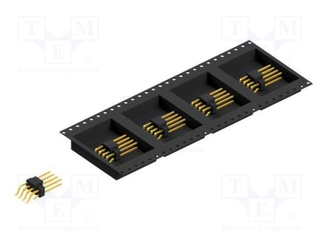 Connector: pin strips; pin header; male; PIN: 8; 2.54mm; SMT; 2x4