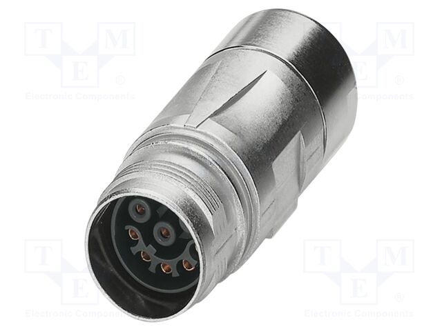 Connector: M17; plug; ST; PIN: 17; 48V; 3.6A; shielded; IP67; crimped