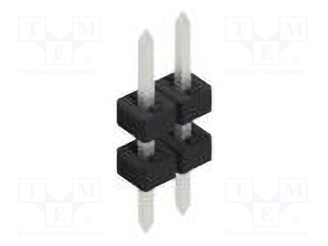 Connector: pin strips; pin header; male; PIN: 2; 2mm; THT; 1x2; 100V