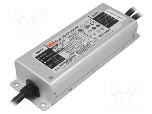 Power supply: switched-mode; Communication: DALI; LED; 74.55W